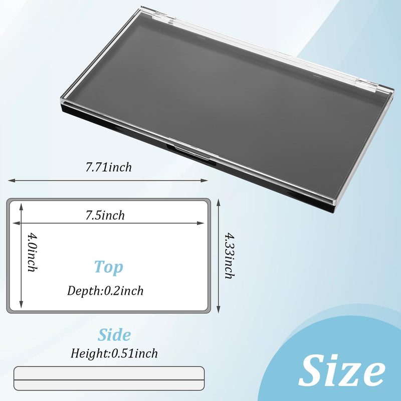 [Australia] - Magnetic Makeup Palette with Clear Top, 3Pack Empty Eyeshadow Pan Dispensing Storage Box with 60Pcs Adhesive Metal Stickers for DIY Cosmetics Lipstick Blush Powder-7.72”X4.33”Palette 