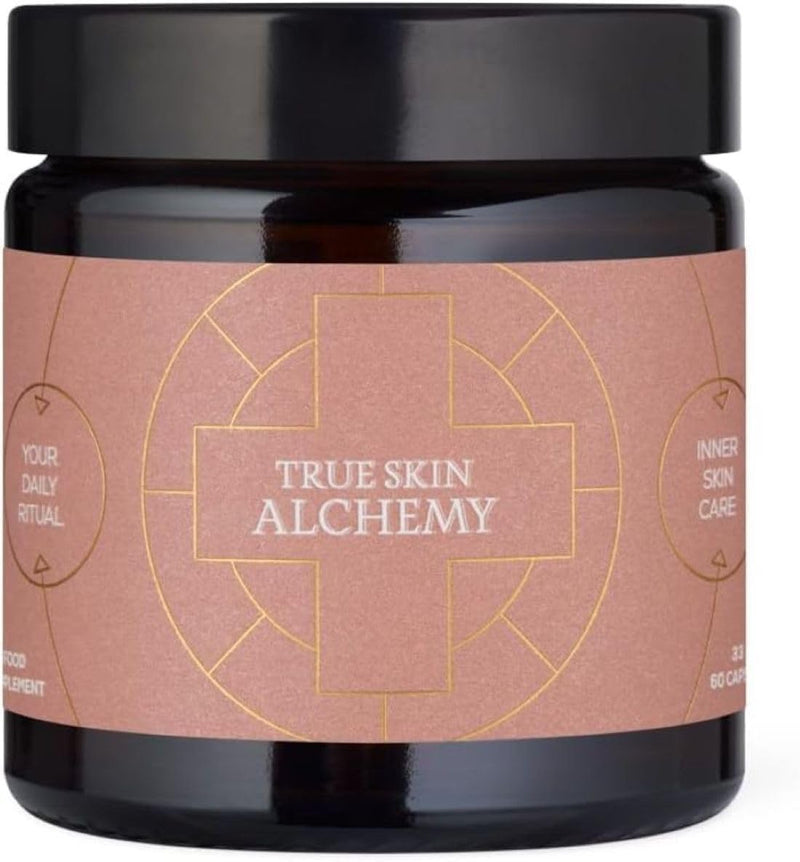 Ancient + Brave True Skin Alchemy | 60 Capsules (30 Day Supply) | Hyaluronic Acid & Ceramosides™, Vitamin C & Biotin | Hydrate, Protect & Defend the Skin from Within | Daily Skin Supplements