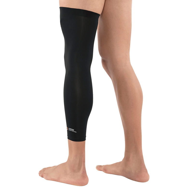 [Australia] - Copper Compression Leg Compression Sleeve - Copper Infused Knee Stabilizer Brace for Running, Meniscus Tear, ACL, MCL, Arthritis, Joint Pain Relief - Thigh & Calf Support for Men & Women Medium Black 
