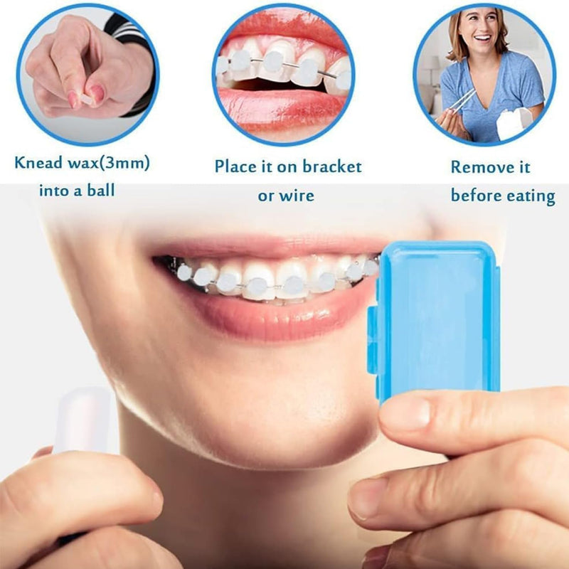 [Australia] - Pack of 10 50 strips braces wax, orthodontic wax for braces, strips dental wax orthodontic tooth wax, braces wax to relieve irritation pain 