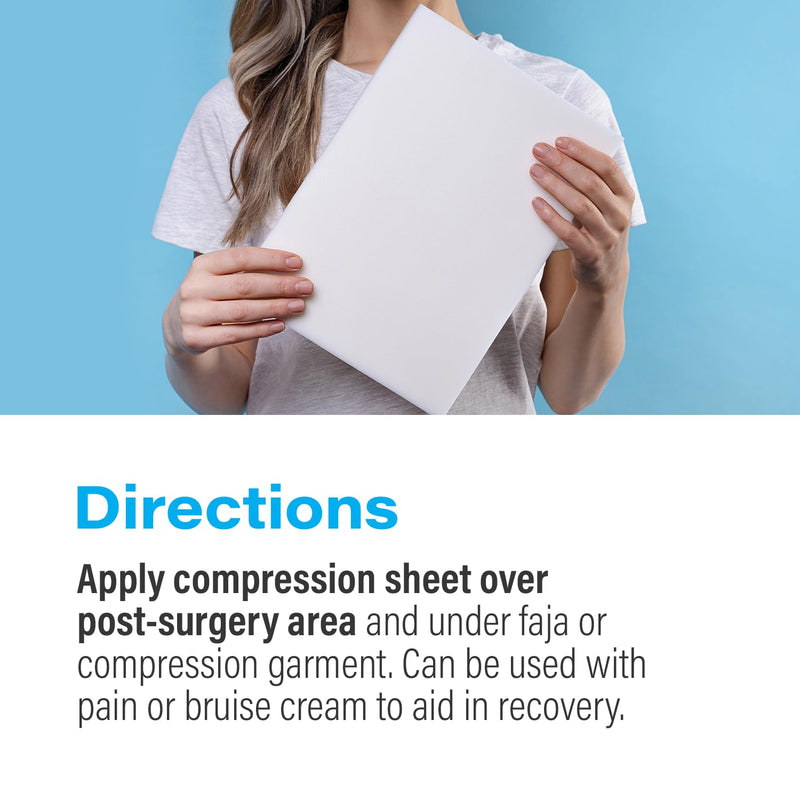 Lipo Foam Post Surgery Pads, Liposuction Recovery Foam Boards, Compatable with Compression Garment Sheets, Faja, Abdominal Binder, Waist Trainer, Belly Wrap, BBL Pillow, 3-Pack