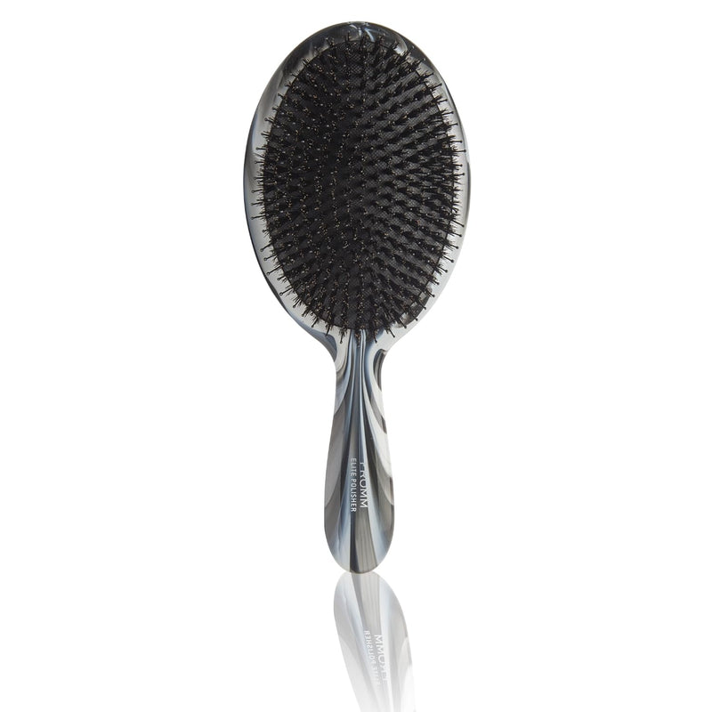 Fromm Professional Elite Polisher Ceramic x Ionic Luxurious Shine Boar Bristle Brush | Gentle Hair Detangler & Massage Brush Smooths Frizz & Flyaways for Medium to Thick Curly Hair