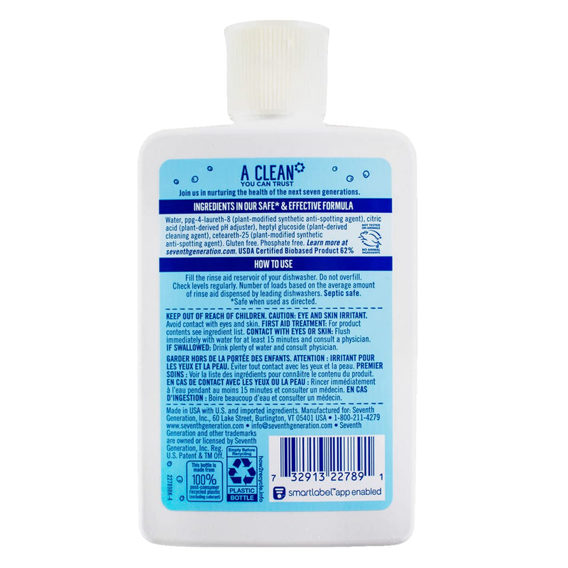 [Australia] - Seventh Generation Rinse Aid Free and Clear -- 8 fl oz, Packaging May Vary 
