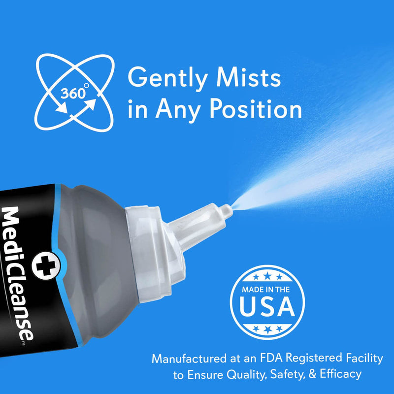 [Australia] - Sterile Saline Piercing Fine Mist Spray 7.5 Oz. All Natural, No Alcohol, Vegan Friendly, for Piercings and Tattoos - Made in USA 7.5 Ounce (Pack of 1) 