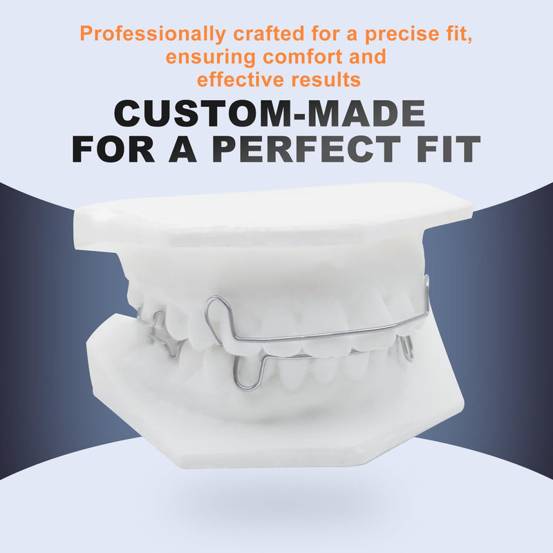 [Australia] - 2 Hawley Retainer for Custom Teeth Retention, Custom-Fit Two Retainers for Upper and Lower Teeth - Comfortable and Durable 