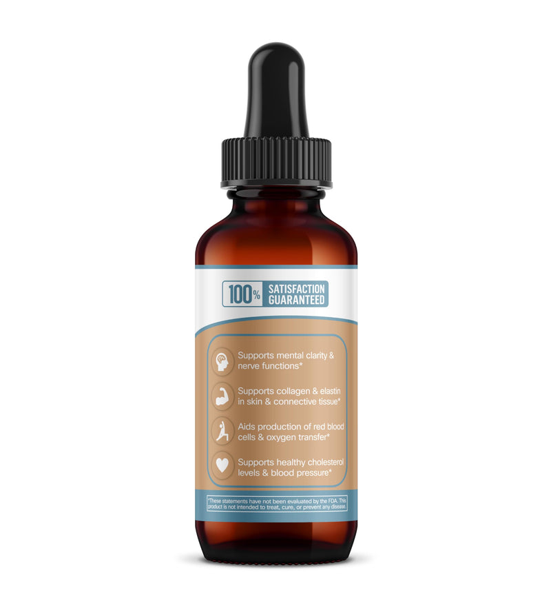 [Australia] - Ionic Colloidal Copper Liquid (30 PPM) | Mental Clarity & Nerve Function | Hair, Skin, Nails & Collagen | Red Blood Cells & Energy Production | Cholesterol Levels & Blood Pressure (4oz Dropper) 4 Fl Oz (Pack of 1) 
