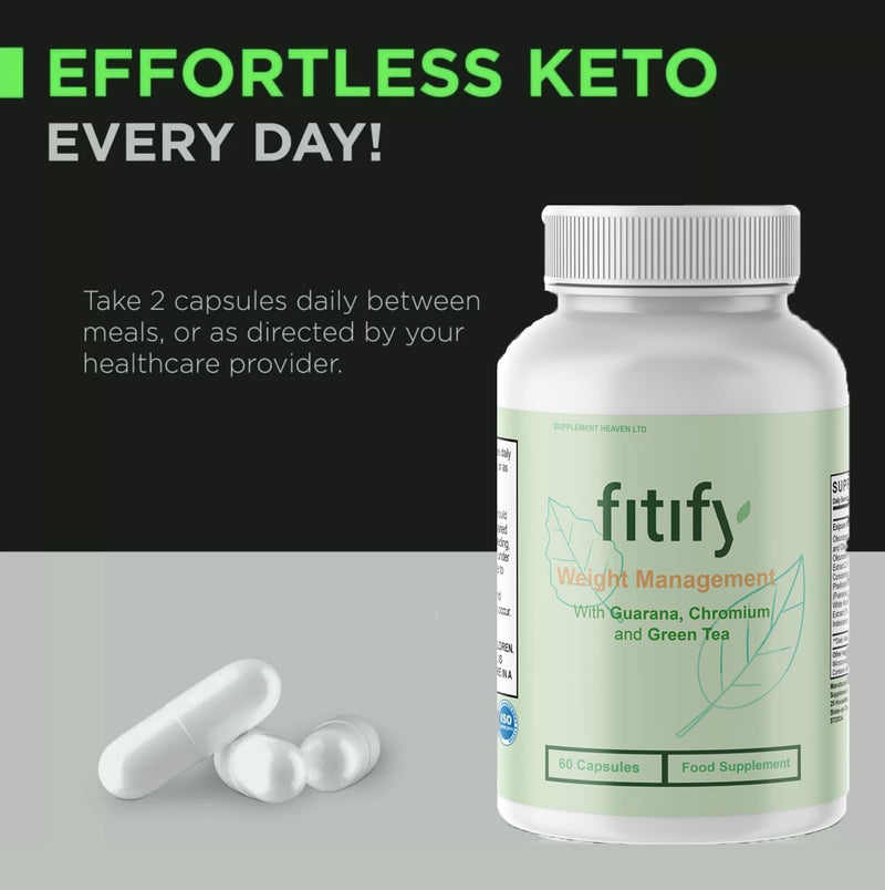 Fitify - Weight Management Capsules - Natural Ingredients - 60 Capsules - Vegan/New & Sealed