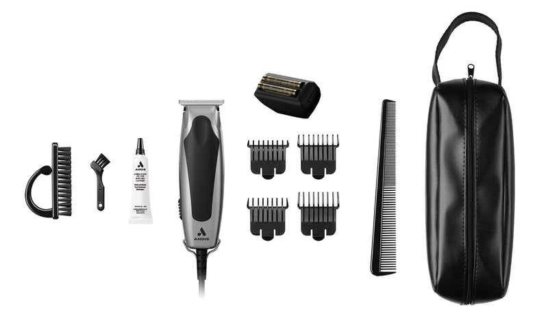[Australia] - Andis 42400 inLINER All-in-One Trim & Shave Hair Trimmer and Foil Shaver Kit, Silver 