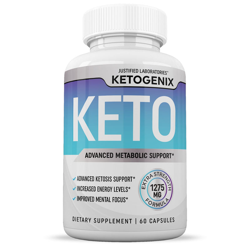[Australia] - Ketogenix Keto Pills 1275MG New & Improved Formula Contains Apple Cider Vinegar Extra Virgin Olive Oil Powder Green Tea Leaf 60 Capsules 60 Count (Pack of 1) 