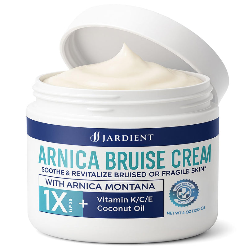 Arnica Cream Advanced Formula with Arnica Montana Vitamin K C & E - Soothing Hydrating for Face and Body (4 Fl Oz (Pack of 1))