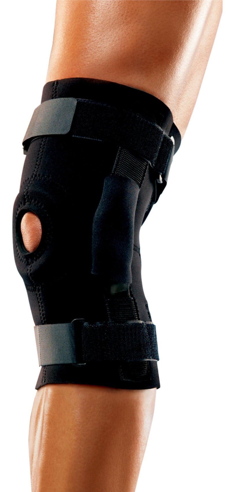 [Australia] - ACE Brand Hinged Knee Brace, Provides Firm, Stabilizing Support and Compression to Muscles and Joints, Adjustable Knee Brace with Knee Straps, Right or Left Knee Brace, One Size Fits Most 