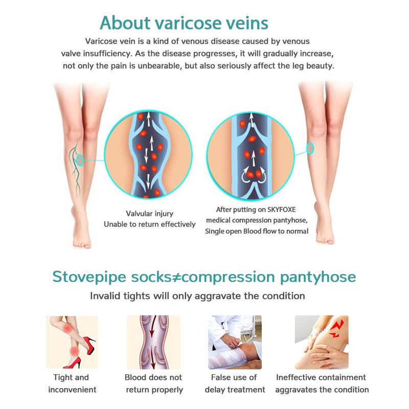 [Australia] - 2 PCS Compression Pantyhose 20-30mmHg Tight Support Stockings Gradient Compression Closed Toe for Women Swelling Varicose Veins Edema L Beige Large (Pack of 2) 