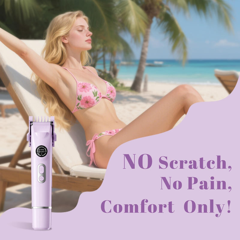 [Australia] - 4-in-1 Waterproof Electric Bikini Trimmer & Body Hair Trimmer& Electric Razors for Shaving Woman- Rechargeable Shaver - IP7-compact for Travel 