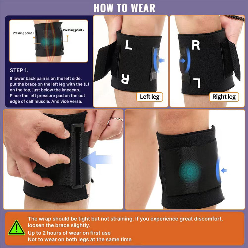 [Australia] - Active Plus Sciatica Pain Relief Brace For Sciatic Nerve Pain, Lower Back, & Hip, Black Brace for Sciatica As Seen On Tv - Unisex 