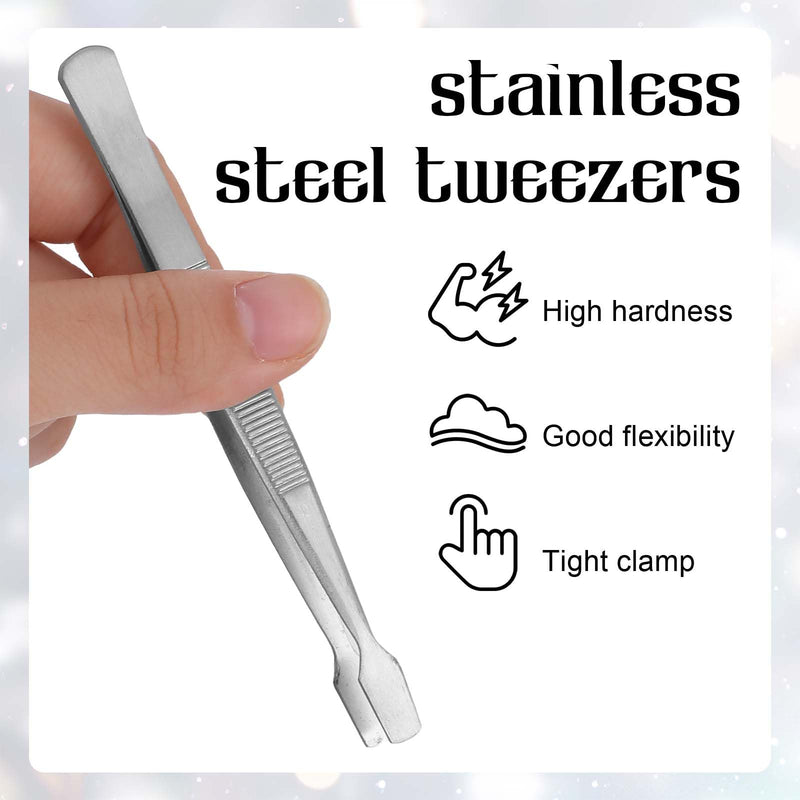[Australia] - Pack of 2 stamp tweezers, stainless steel tweezers, portable tweezers, universal tweezers, stamp collector tools 