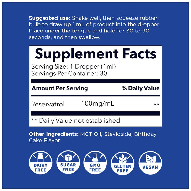 Nanoceutical Solutions Nano Liquid Resveratrol Trans Resveratrol Supplement for Brain & Heart Health | Ultra-Efficient Absorption, Up to 8 Times Higher Than Resveratrol Capsules | 30 Servings