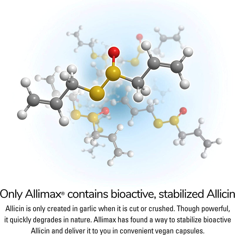 [Australia] - Allimax 180mg 180 Capsules. Supports Your Body’s Immune Function Through Natural Allicin, a Potent Organosulphur Compound Extracted from Clean and Sustainable Spanish Grown Garlic. 