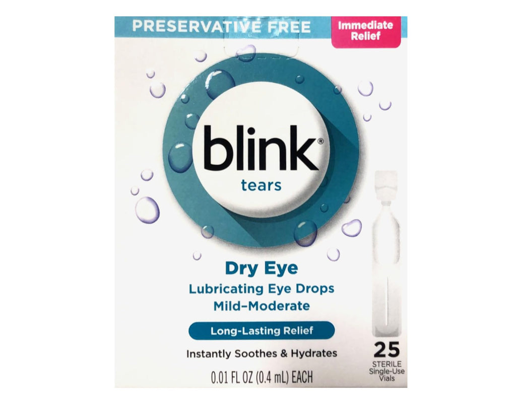 Blink Tears Lubricating Eye Drops Mild-Moderate Dry Eye, 25 Pk - 0.01 oz, Pack of 2