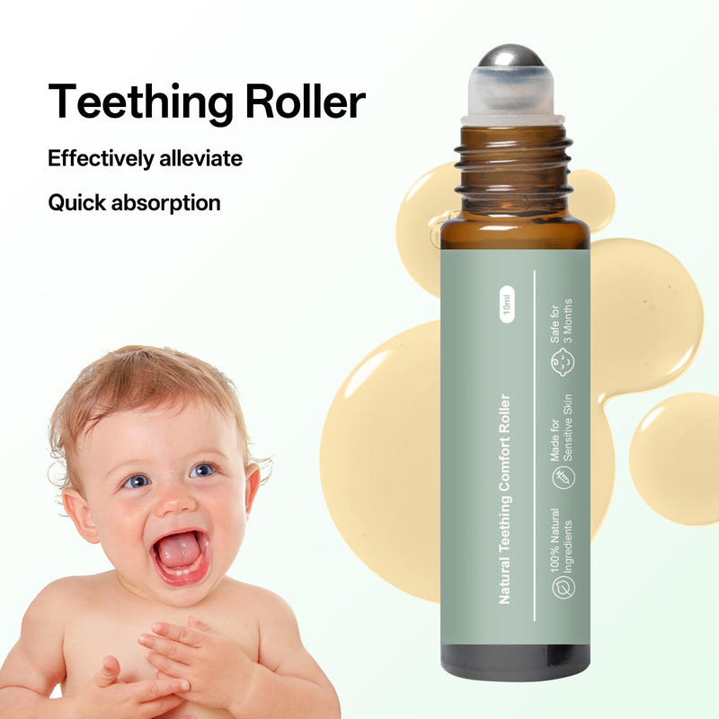 [Australia] - Teething Roller, Mamas Teether: Baby Teething Oil Roller, Natural Gentle Teething Relief Roller, Teething Roller All Natural for Babies -2Pack 