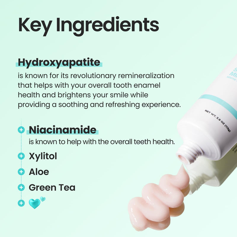 [Australia] - HIMALAYA PINKSALT Fluoride Free Hydroxyapatite Toothpaste with Niacinamide, Helps Remineralize, Appropriate for Sensitive Teeth, Teeth Whitening - for Adult, Kids Oral Care - Spearmint Flavor, 3.9 oz 3.9 Ounce (Pack of 3) 