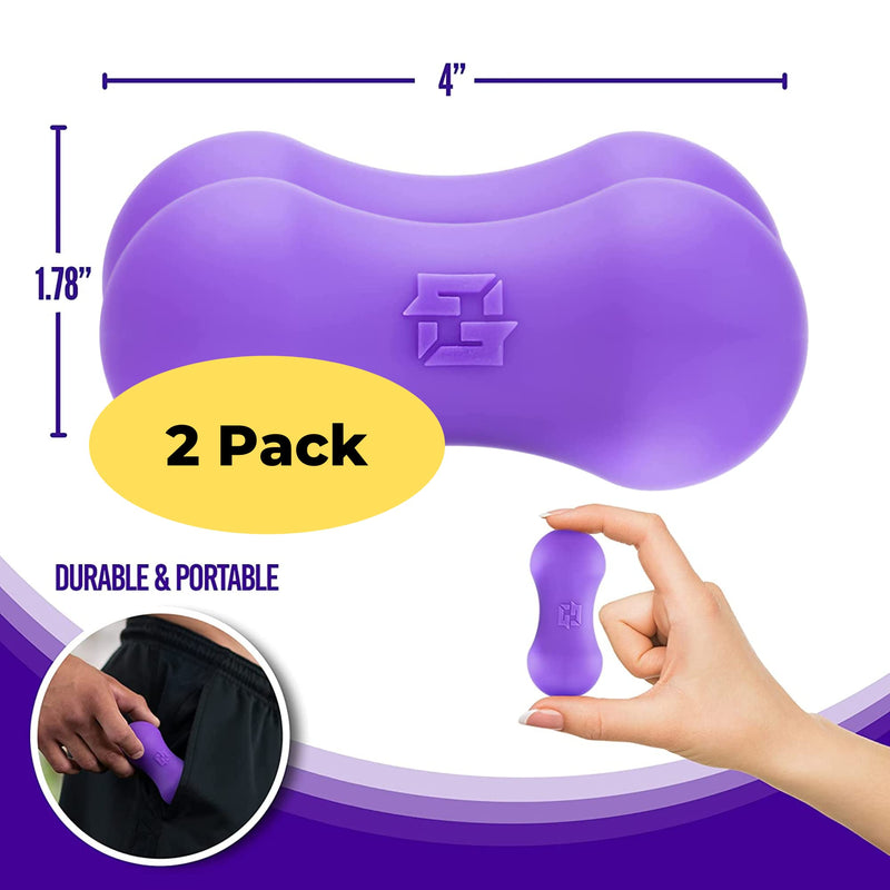 [Australia] - Ground Force Foot Roller 2 Pack – Portable Silicone Foot Massagers for Plantar Fasciitis, Heel Spurs, Arch & Heel Pain Relief, Neuropathy & Myofascial Release – Trigger Point & Recovery Tool 
