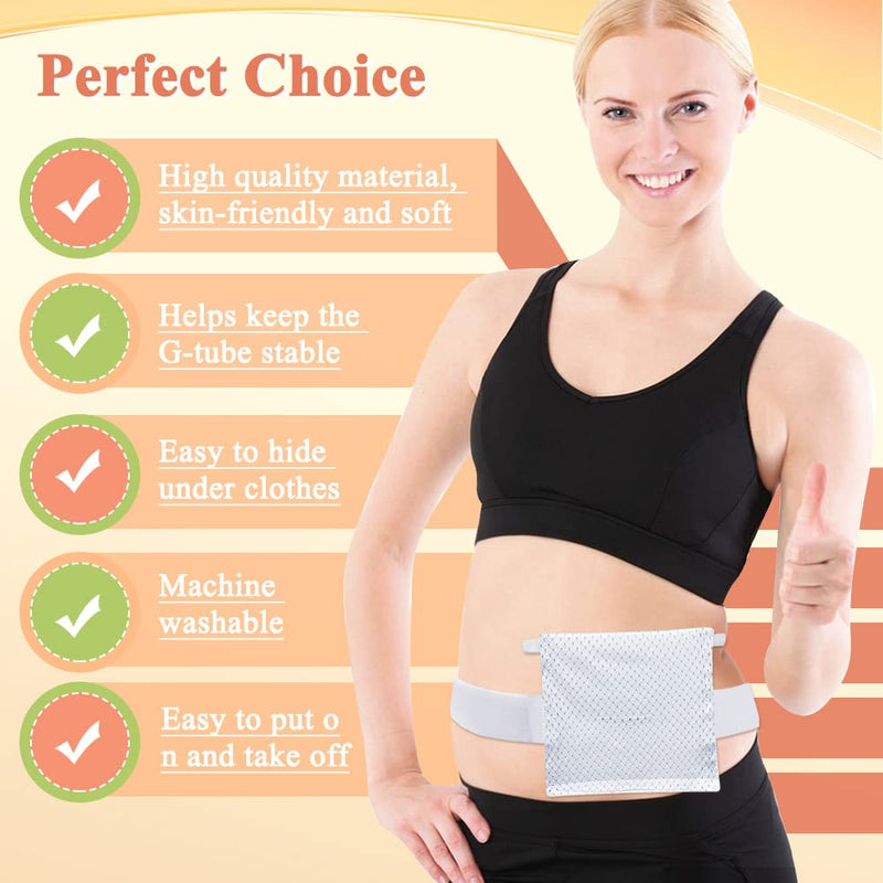 [Australia] - G Tube Belt Feeding Tube Holder Peritoneal Dialysis Pd Belts Feeding Tube Supplies Peg J Tube Cover Catheter Accessories Gastrostomy Medical Abdominal Pad for Men Women Mesh Breathable 