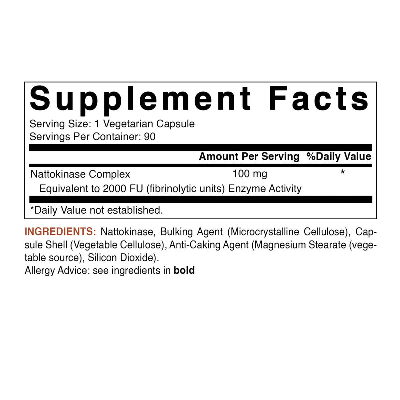 Best Naturals Nattokinase, 2000 Fu, 100 Mg, 90 Veg Capsules (90 Count (Pack of 3)) 90 count (Pack of 1)
