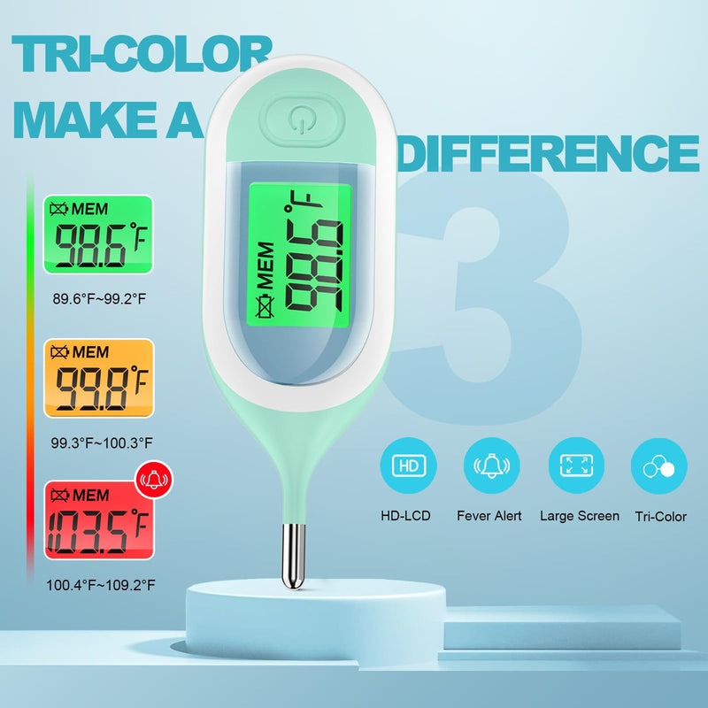 [Australia] - Baby Thermometer for Digital Rectal - Fast Accurate Infant Thermometer with Fever Alarm, LCD Display and Memory Function 