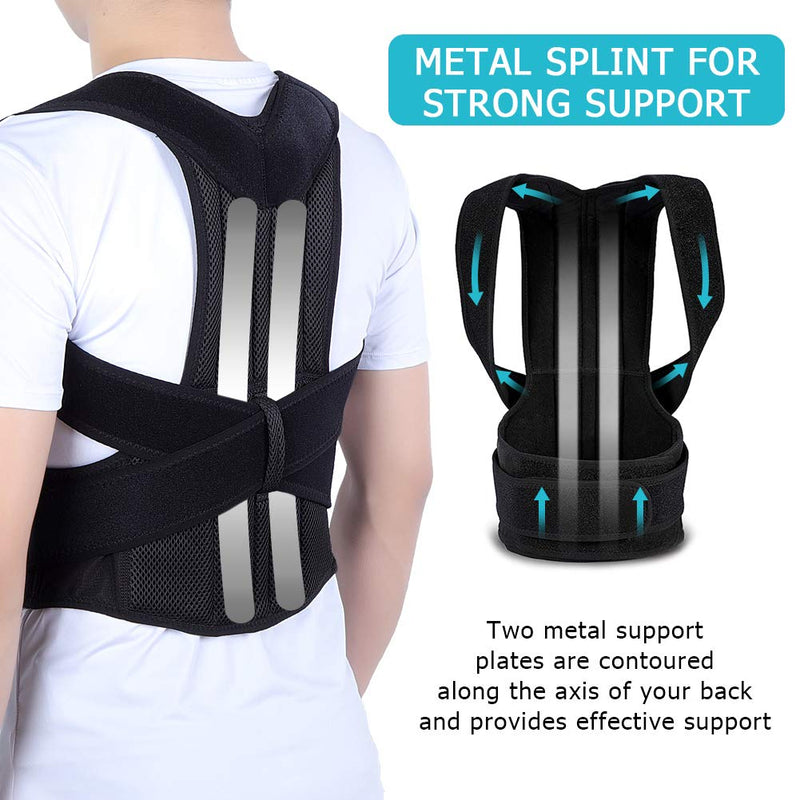 Shoulder and Back Support, Posture Corrector for Men and Women, Adjustable Back Brace Back Support with Back Shoulder Lumbar Waist Support Belt, Prevent Slouching, Relieve Back Pain (X-Large)