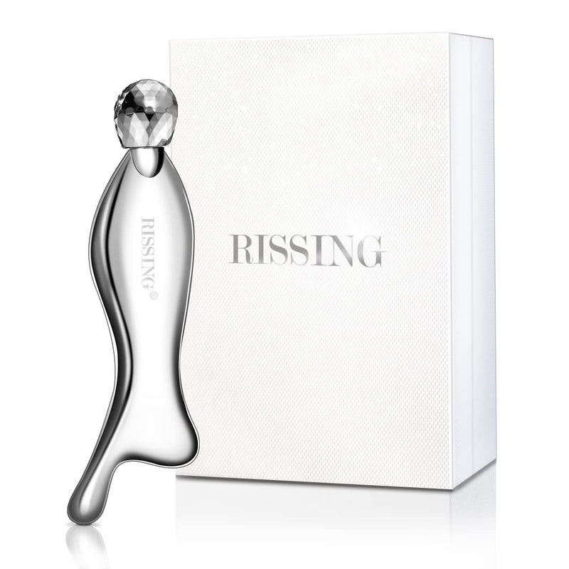 4-in-1 Gua Sha Facial Tools: Lymphatic Drainage Massager Facial Roller for Wrinkles and Lifting, Stainless Steel Gua Sha Tool for Face (Portable Box Edition)