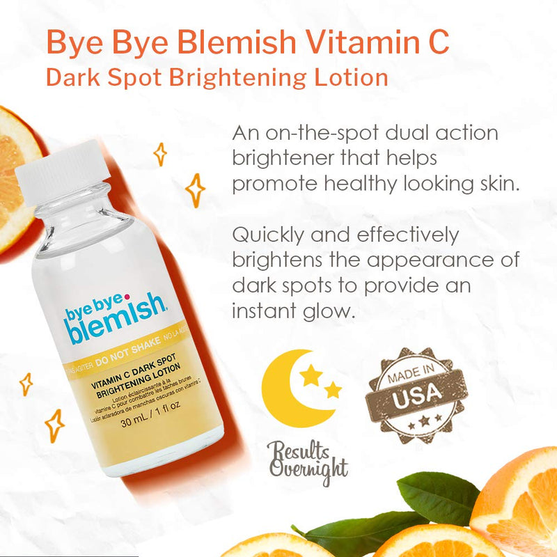 Bye Bye Blemish Dark Spot Lotion Vitamin C | Assists with Drying Blemishes and Brightening Skin | Fast Acting Solution | 1 Fl Oz 1 Fl Oz (Pack of 1)