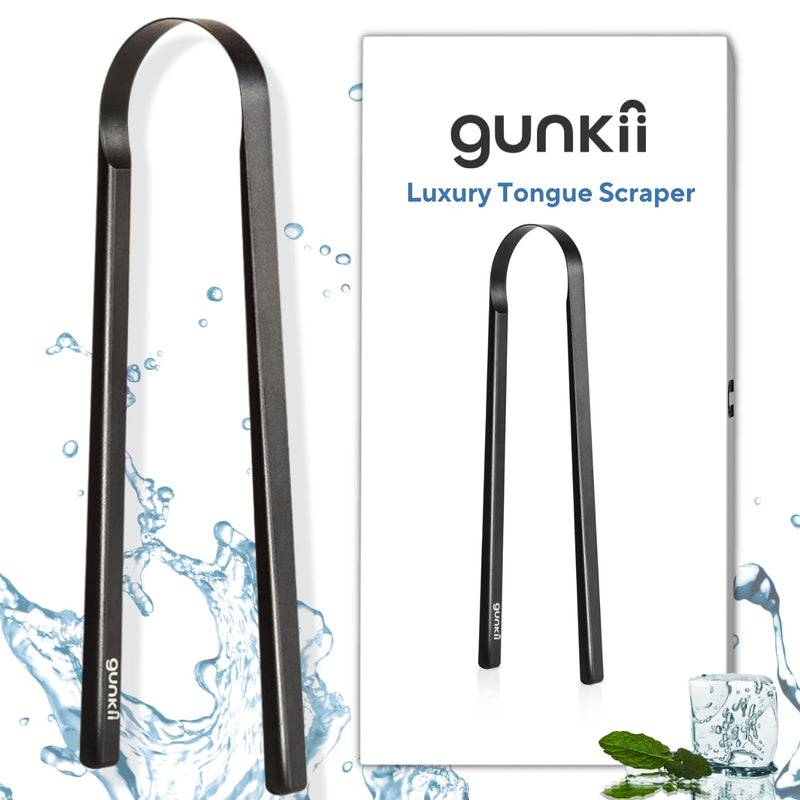 [Australia] - Tongue Scraper, Tongue Cleaner for Adults and Kids, Fights Bad Breath, Metal Tongue Scraper, Great for Oral Care, Oral Hygiene, Ayurveda Tongue Scraper, Hygiene Luxury Black Tongue Scraper. (1 Pack) 1 Pack 