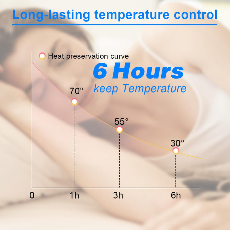 [Australia] - FIVAVA hot water bottle with cover 2L, children's hot water bottle large with cuddly soft cover, hot water bottle animal, hot water bottle gifts for family and friends brown 
