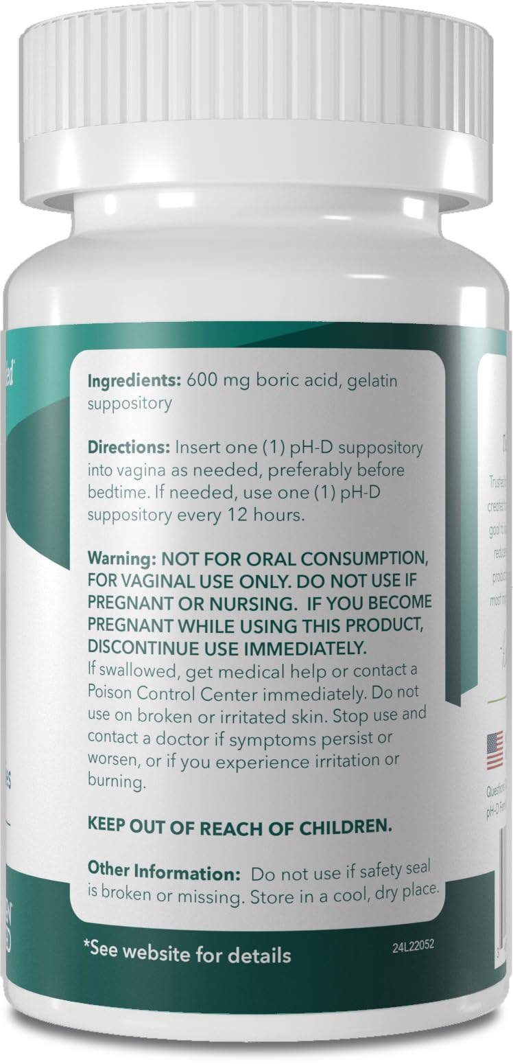 [Australia] - pH-D Feminine Health Support - Boric Acid Starter Bundle - pH-D Boric Acid Vaginal Suppositories 24 Count and 5 Vaginal Suppository Applicators 24ct W/ 5 Applicators 