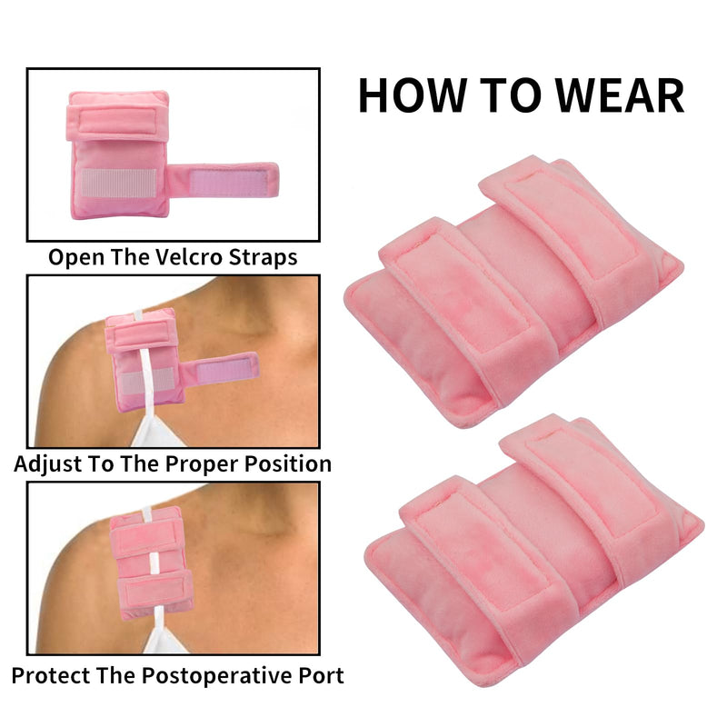 [Australia] - 2 Pack Soft Mastectomy Pacemaker Pillow for Pacemaker Recovery Post Surgery Breast Cancer Chemo Port Chest Protector Bra Strap Pad Protector, Support Cushion Gifts for Women and Men 