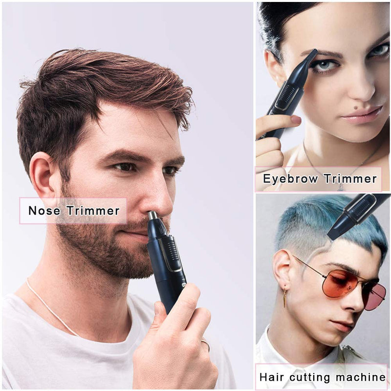 [Australia] - ONEDONE Nose Hair Trimmer - 3 in 1 USB Rechargeable Ear Nose Hair Trimmer for Men, Dual-Edge Blades Painless Electric Ear Trimmer Eyebrow Clipper Father's Day Gifts 
