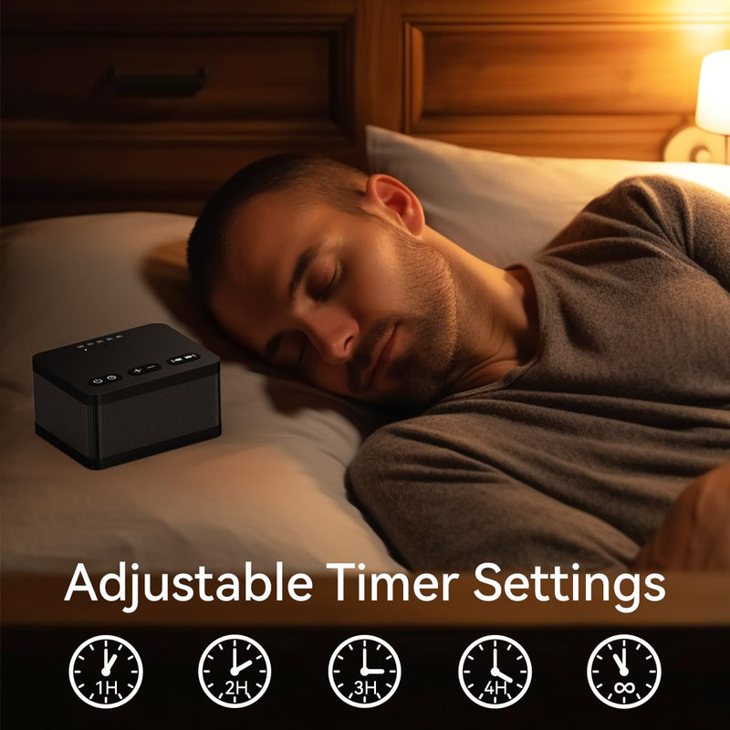 [Australia] - Sound Machine Brown Noise White Noise Machine with 30 Soothing Sounds 36 Levels Volume 5 Timers and Memory Function Effectively Blocks Noise Ideal Sleep Machine for Baby Kids Adults Black 