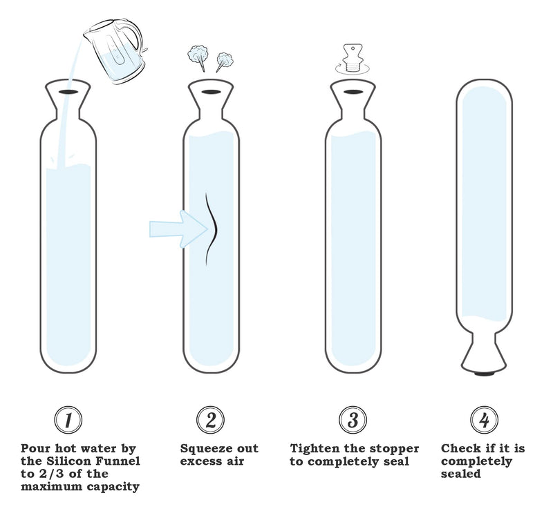 [Australia] - 73 cm hot water bottle hose long with knitted cover, hot water bottle 2 L with folding funnel, portable and washable knitted bottle cover hot water bottle for muscle pain, menstrual cramps (white/grey) white spot on grey 