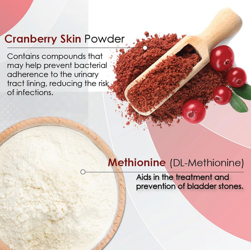 Urinary Tract Health, UTI, Bladder & Kidney - Cranberry, Potassium Citrate, Methionine (90 Soft Chews) - PawsPlanet Australia