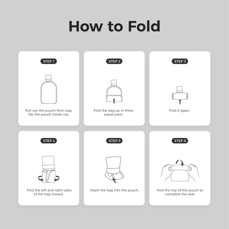 pack all Packing System Bundle | Electronic Organizer (Gray) & 20L Foldable Backpack (Black)