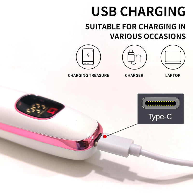 [Australia] - Electric Razors for Women, Bikini Trimmer for Women 5 in 1 Body Shaver for Nose Hair Face Eyebrow Arms Legs Armpit Underarm Pubic Area, Replaceable Lady Facial Razor Painless USB Charge Female Gift White 5 in 1 