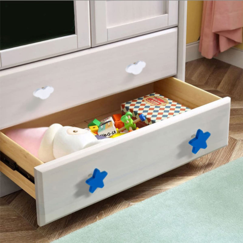 [Australia] - Stargallery 6 Pieces Cute Cartoon Shape Knobs for Furniture Soft Rubber Knobs for Cabinet Drawer Dresser Closets Organizer Desk Box Bookcase (Pink, Star) 