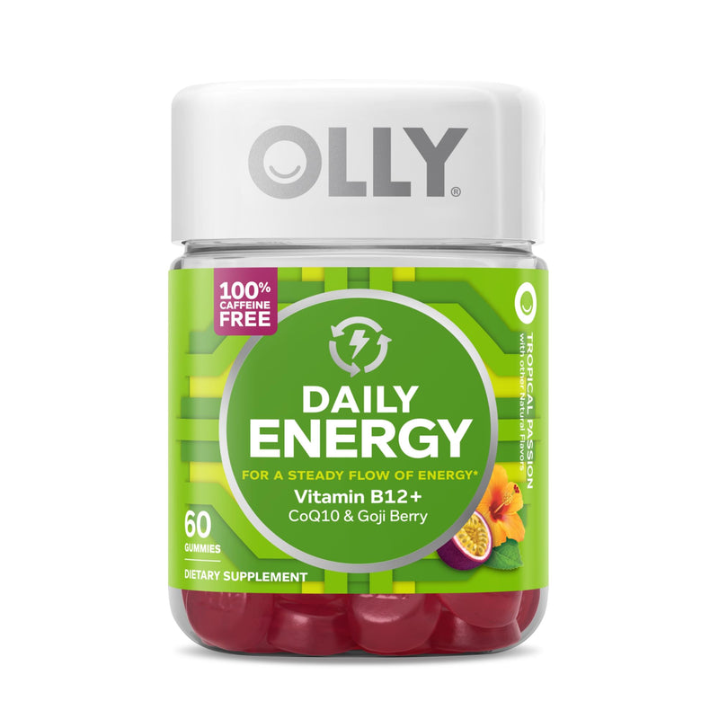 OLLY Undeniable Beauty Gummy, for Hair, Skin, Nails & Daily Energy Gummy, Caffeine Free, Vitamin B12, CoQ10, Goji Berry