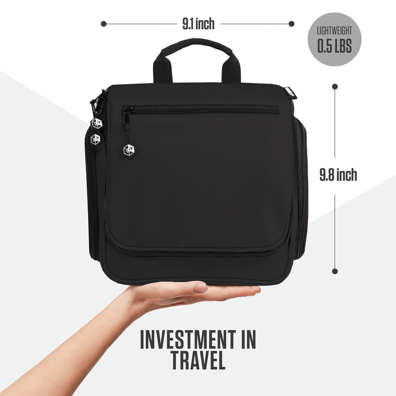VENTURE 4TH Travel Toiletry Bag & Quick Dry Towel Set - Ideal Travel Bundle for Camping, Hiking, Backpacking and Business Trips - Size M Travel Towel