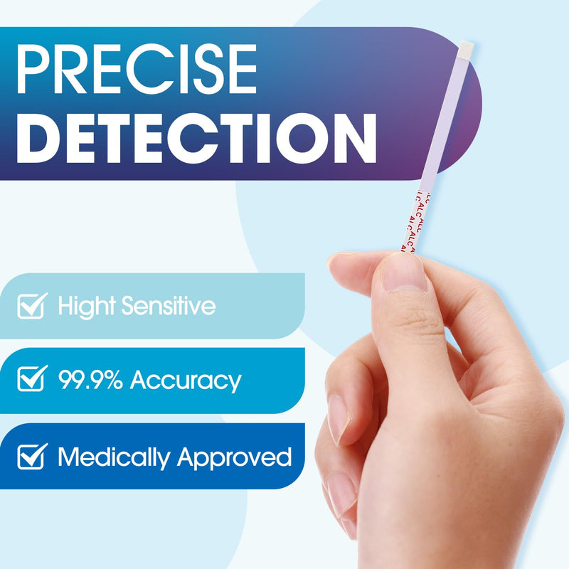 Papablic 24Pcs Alcohol Test Strips for Breastmilk, Quick Results in 2 Minutes Breast Milk Alcohol Test Strips for Breastfeeding Moms at Home Holiday Party 24 Count (Pack of 1)