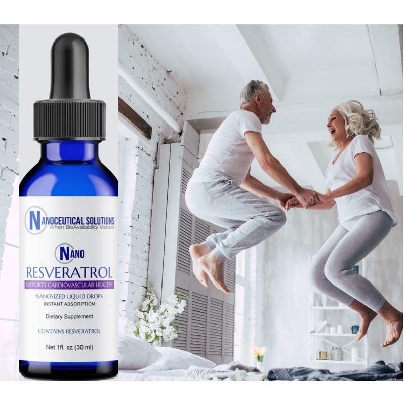Nanoceutical Solutions Nano Liquid Resveratrol Trans Resveratrol Supplement for Brain & Heart Health | Ultra-Efficient Absorption, Up to 8 Times Higher Than Resveratrol Capsules | 30 Servings