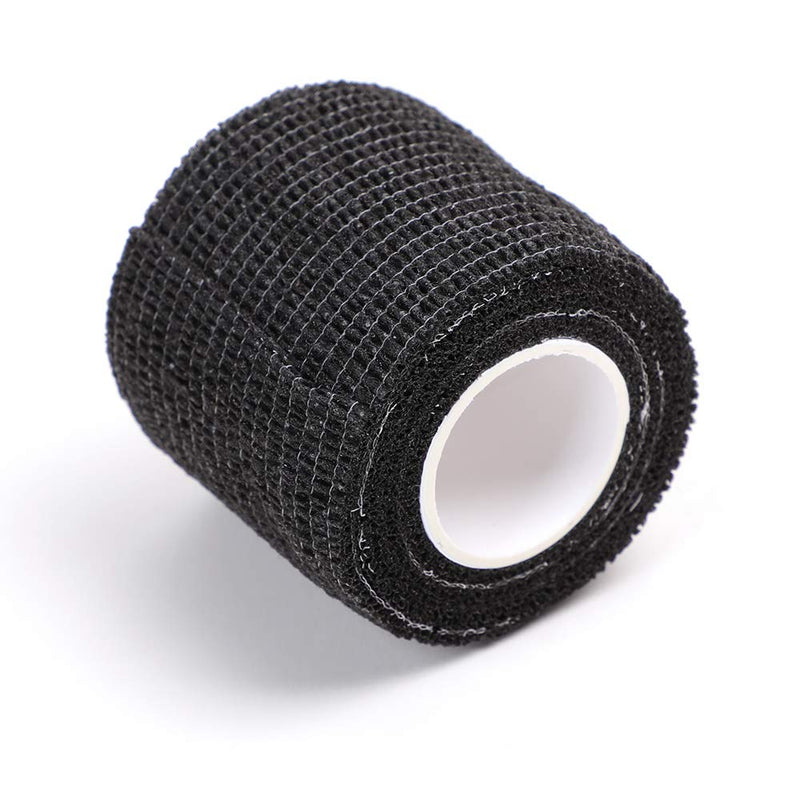 [Australia] - STIGMA Pack of 6 Disposable Tattoo Grip Tape Tattoo Grip Cover Wrap Elastic Self-Adhesive Bandage Tape for Tattoo Machine Grip Black (2" x 5 Yards) TC622 