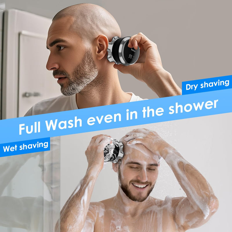 [Australia] - Head Shavers for Bald Men – Bald Head Shavers for Men, 7D Rotary Blades Electric Razor, Waterproof, Cordless USB-C Fast Charging with LED Display 
