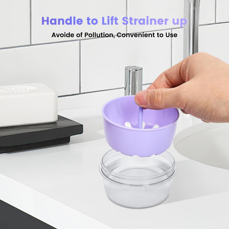 Leakproof Denture Bath Case, Denture Soak Case for Travel, Portable Denture Container Cups Box for Braces/Mouth Guard/Night Guard/Retainers, with Brush and Removal Tool -Transparent White Transparent White