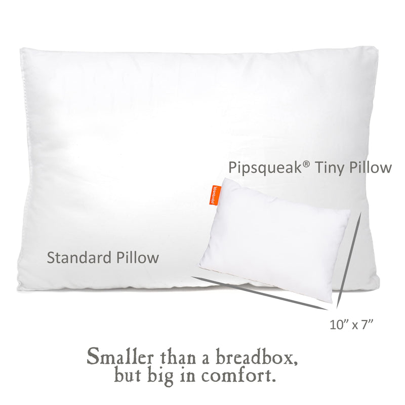 [Australia] - Urban Infant Pipsqueak Small | Tiny | Mini Pillow with Name Tag - 11in x 7in x 2.5in - Machine Washable - White Pillow with White Case White Pillow W/ White Case Pillow w/ Case 